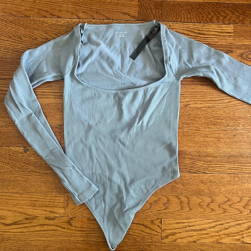 UO Out From Under Corset Ribbed Bodysuit